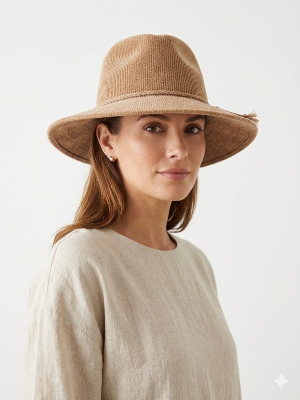 Tan Wide Brim Straw Hat Neutral Boho Sun Hat Resort Beach Minimalist